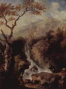 Christian Wilhelm Ernst Dietrich Wasserfalle in der Umgebung Roms USA oil painting artist